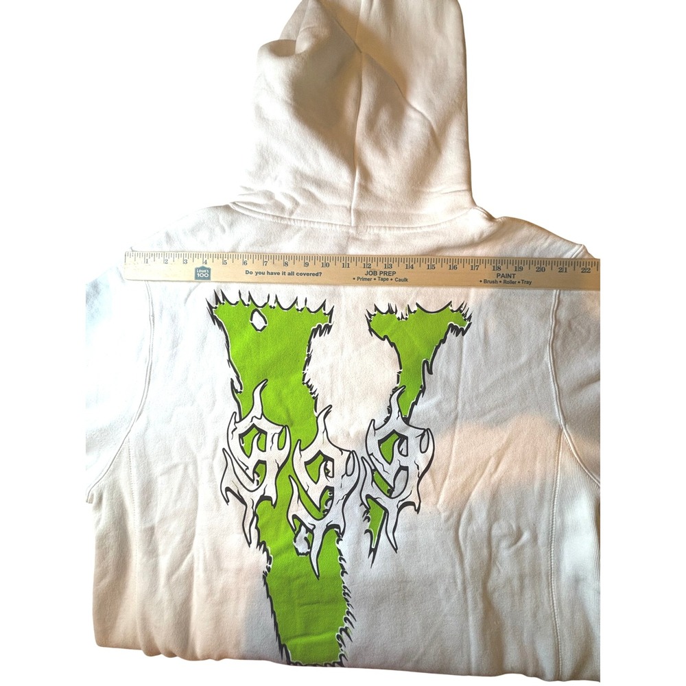 VLone Fighting Demons Graphic Hoodie White Large Men Sweatshirt BRAND NEW! - Picture 6 of 8
